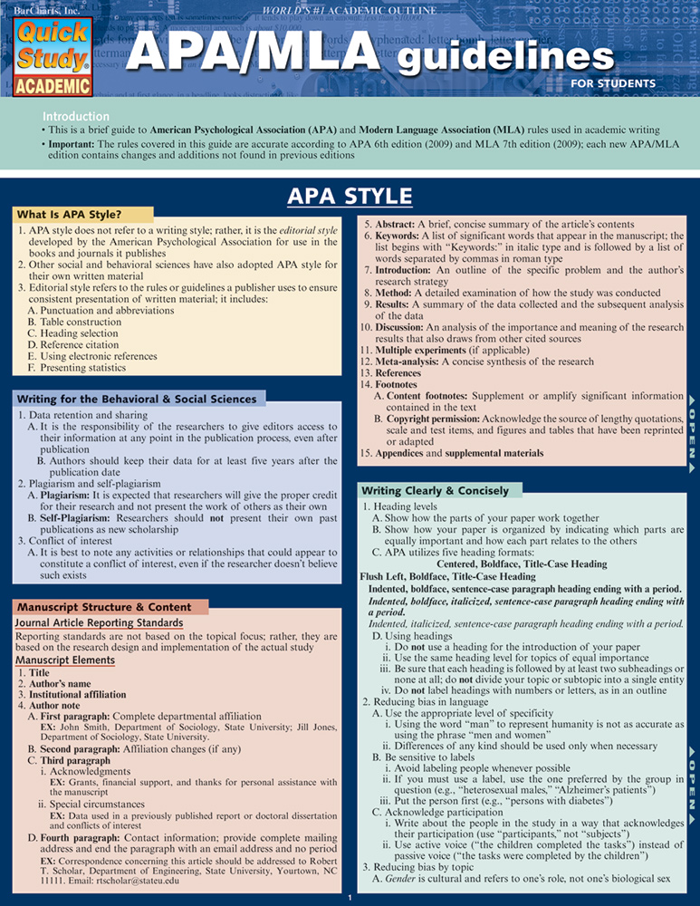 Quick Study Academic Outline: Essays & Term Papers (4-Page Laminated Study  Chart)