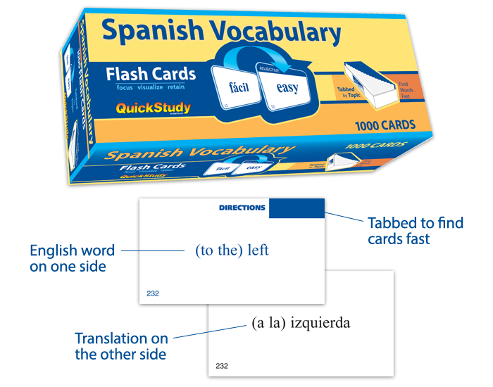 vocabulary flash cards
