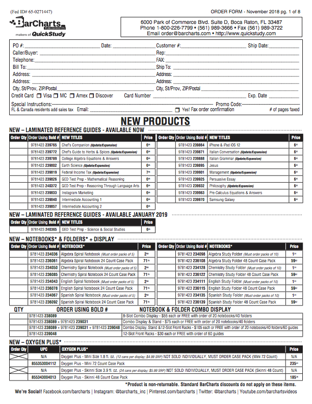 catalog order form
