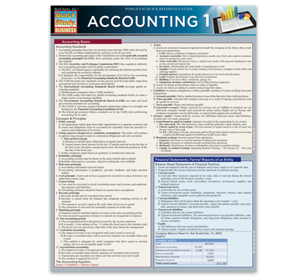 Accounting cheat sheet quick view of basic accounting